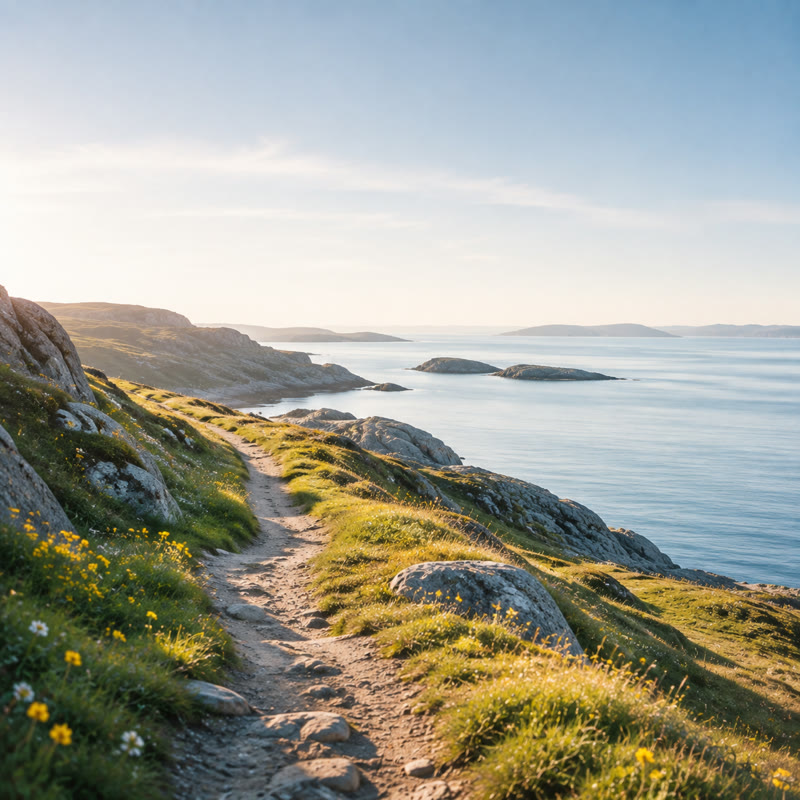 Coastal trail in morning light