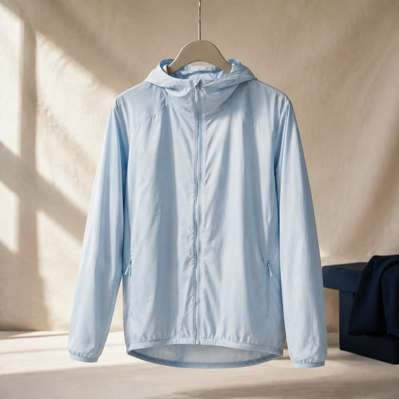 Running jacket photographed in the studio